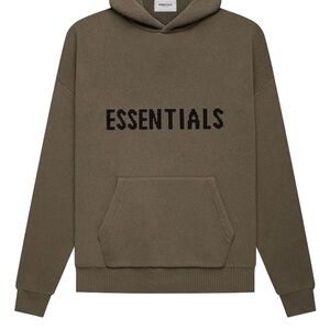 Essentials Men's Olive Green Hoodie